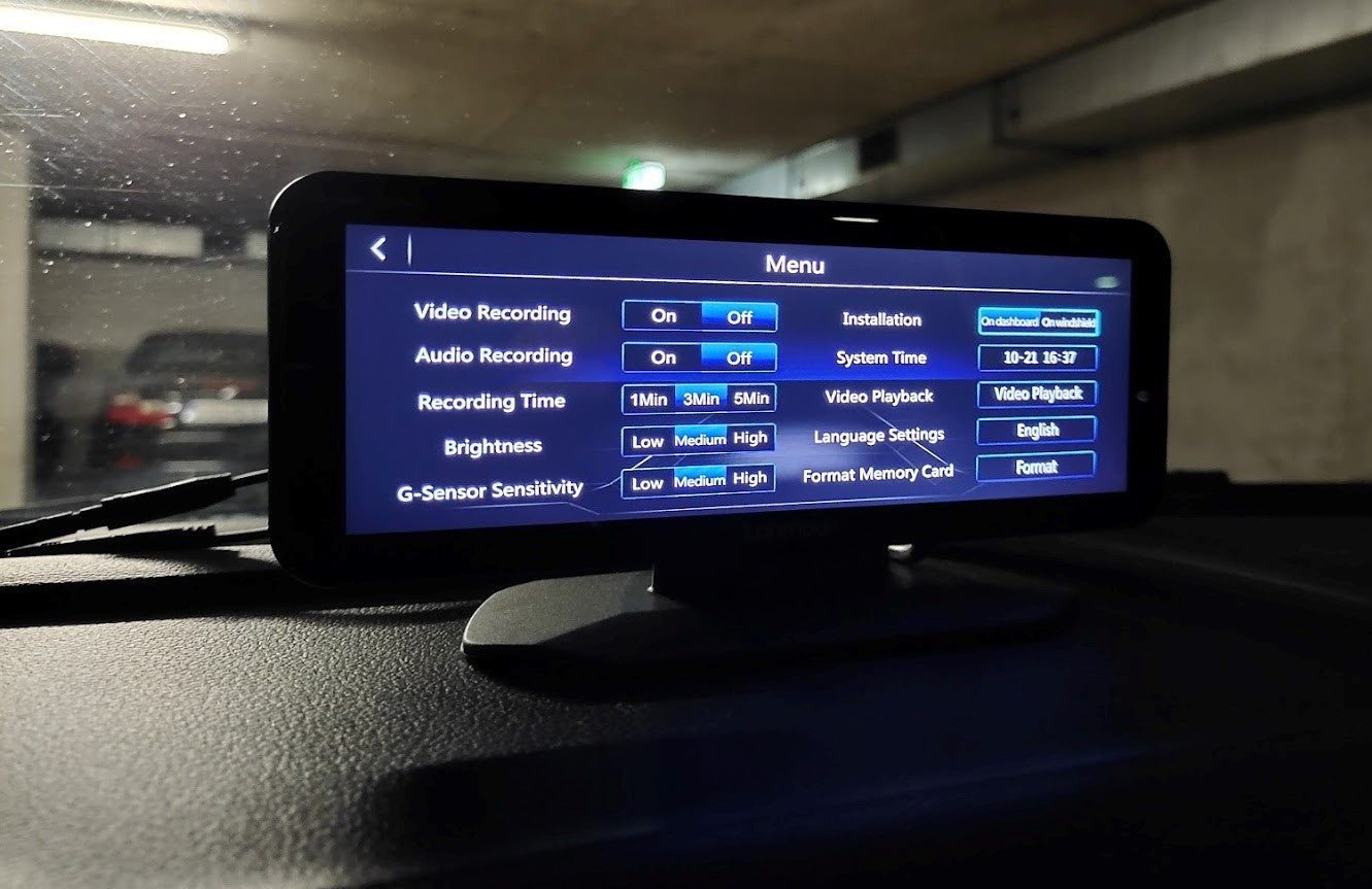 Esta es la pantalla de menú del dispositivo. No hay más opciones que las que ves.