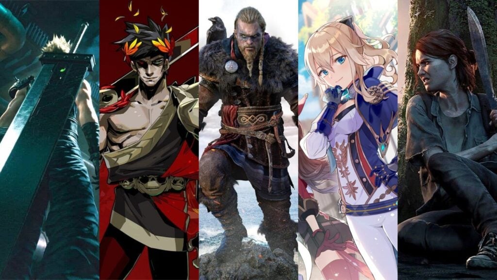 Image: Square Enix / Supergiant Games / Ubisoft / miHoyo / Naughty Dog – SIE.