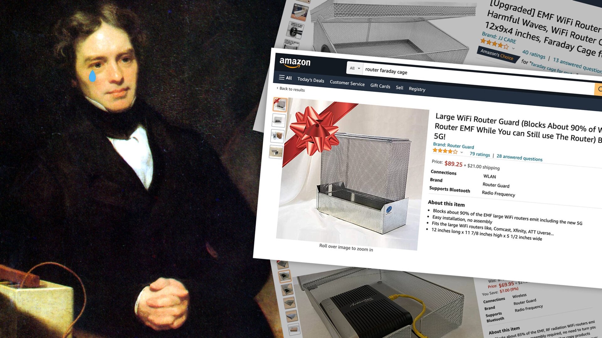 Image: Gizmodo/Wikimedia Commons/Amazon