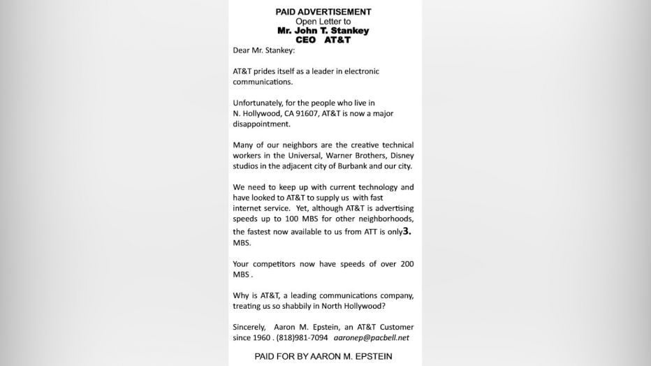 La carta del señor Aaron M. Epstein, publicada en el Wall Street Journal el pasado 3 de febrero en dos estados distintos.
