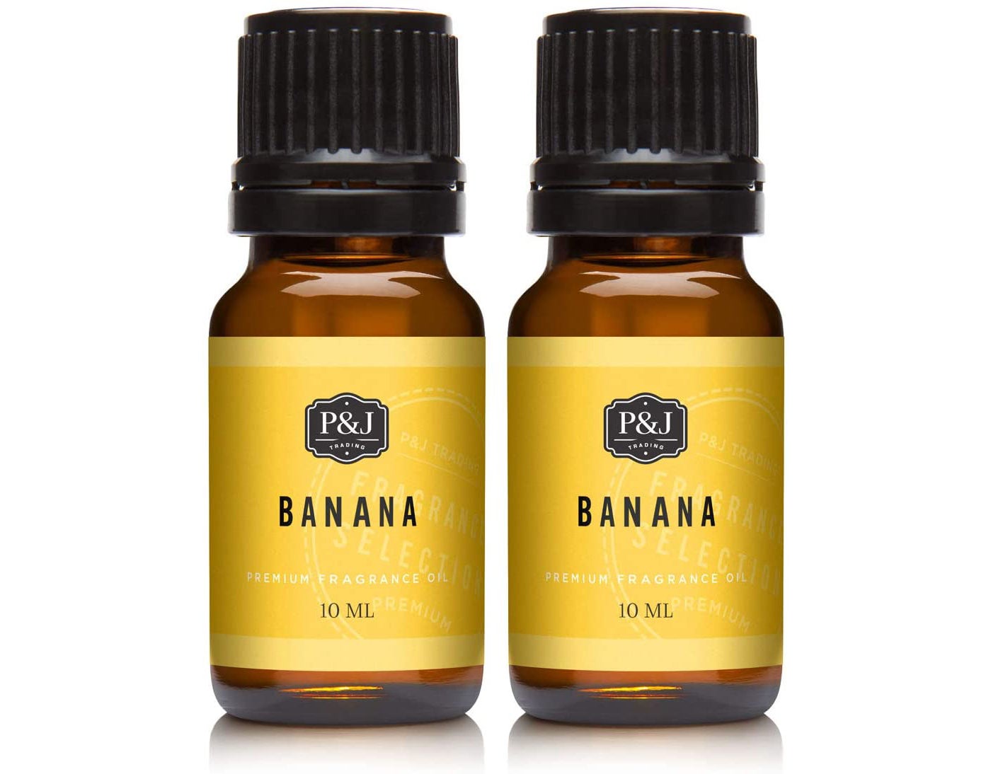 Dos frascos de aceite de banana.