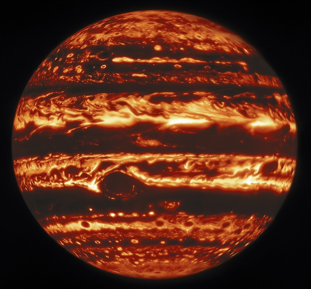 Photo: Observatorio Internacional Gemini / NOIRLab / NSF / AURA / NASA / ESA, MH Wong e I. de Pater (UC Berkeley) et al.