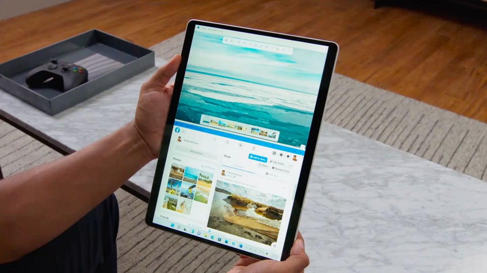 La nueva interfaz de tablet de Windows 11.