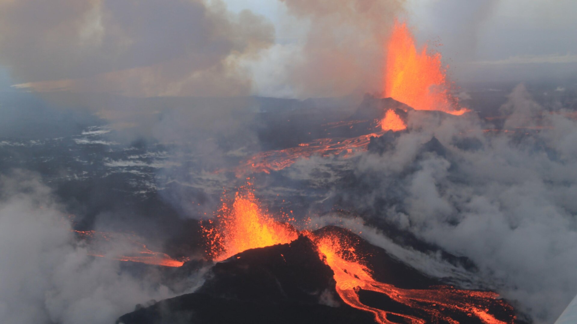 La erupción del Bárðarbunga en septiembre de 2014
