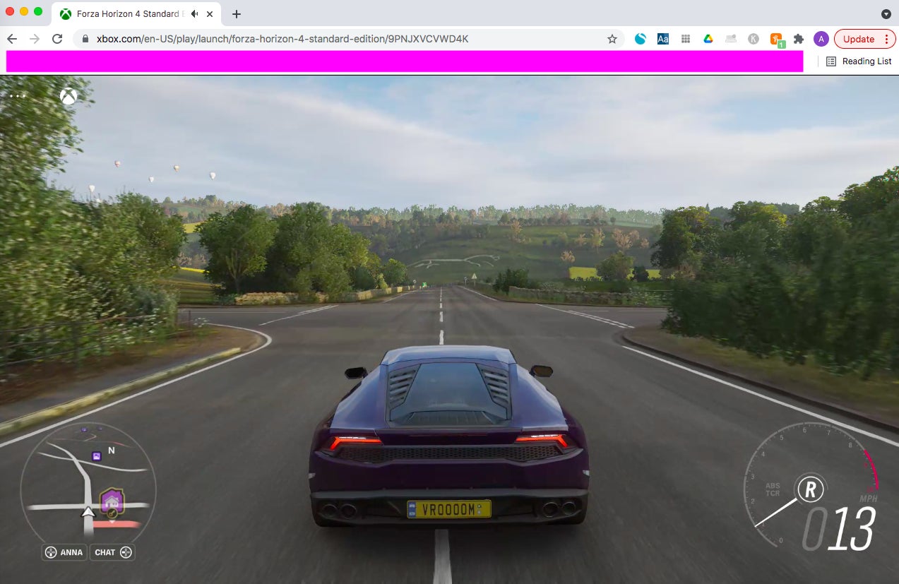 Forza Horizon 4 en Chrome