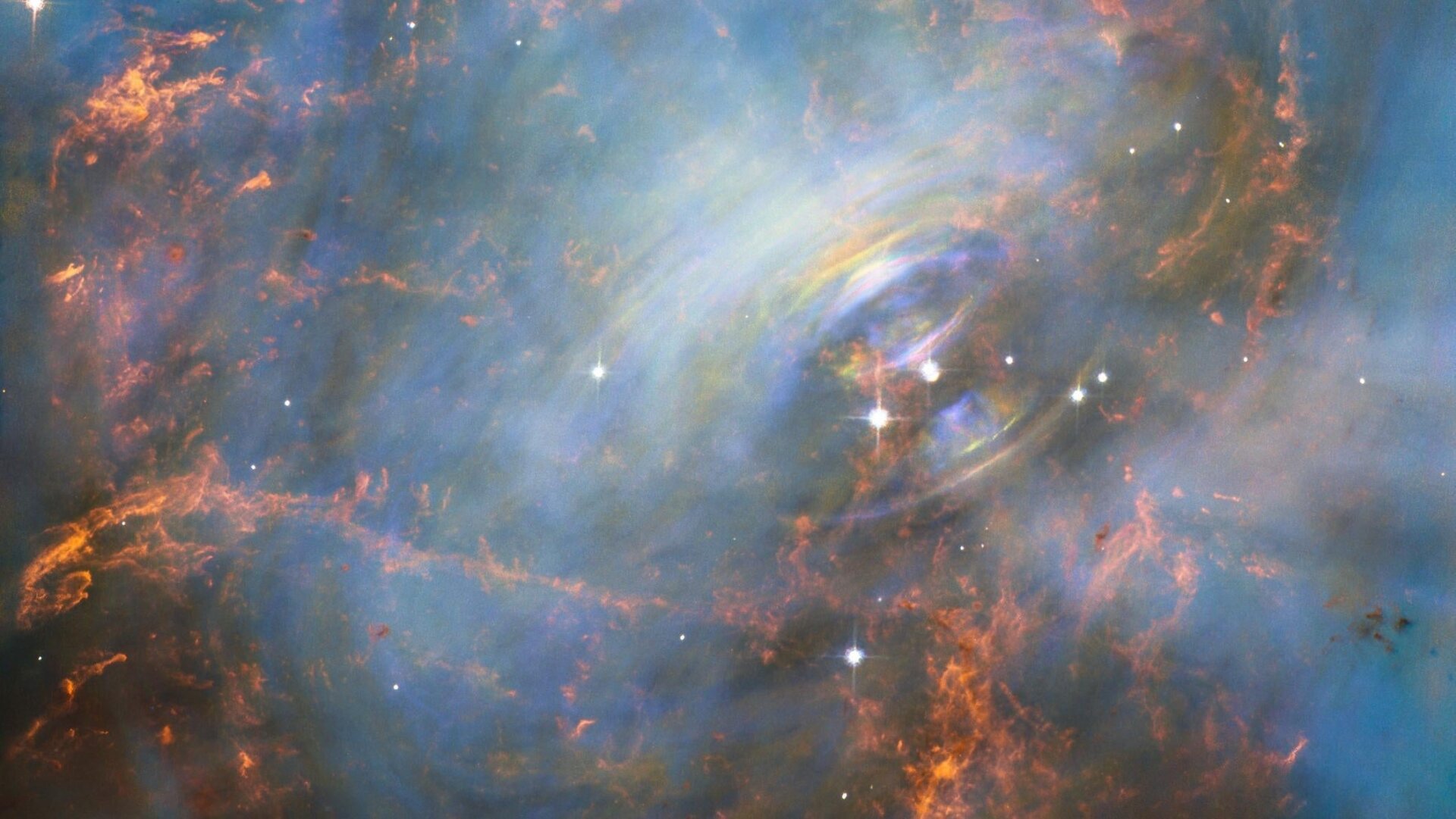 La Nebulosa Cangrejo fotografiada por el Hubble. En el centro de la Nebulosa se encuentra una estrella de neutrones que surgió de una supernova.
