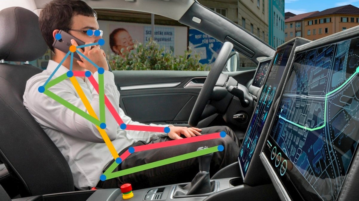 “Además de las poses corporales de todos los pasajeros, el sistema de monitoreo de ocupantes desarrollado por Fraunhofer IOSB también detecta actividades y objetos asociados”.