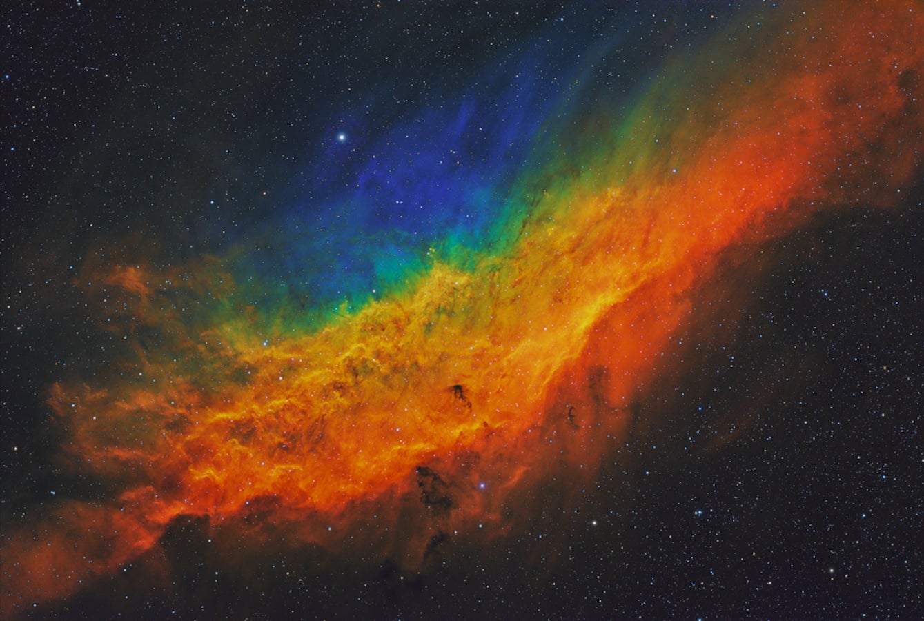 La nebulosa de California es un arco iris espacial