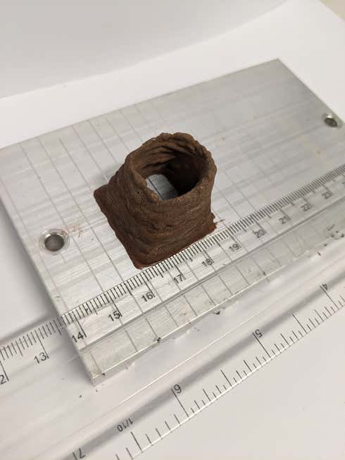 Una versión impresa en 3D del biocompuesto.