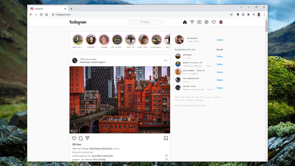 Instagram en la web es básicamente idéntico a Instagram en la app.