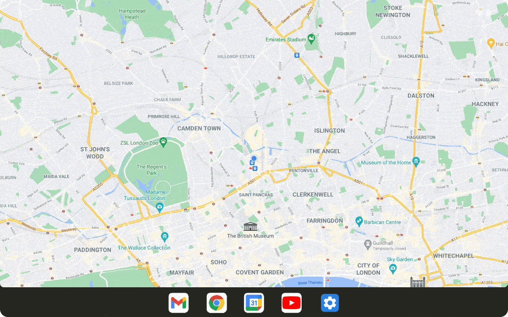 El modo multitarea en Android 12L parece funcionar de manera similar al de Chrome OS.