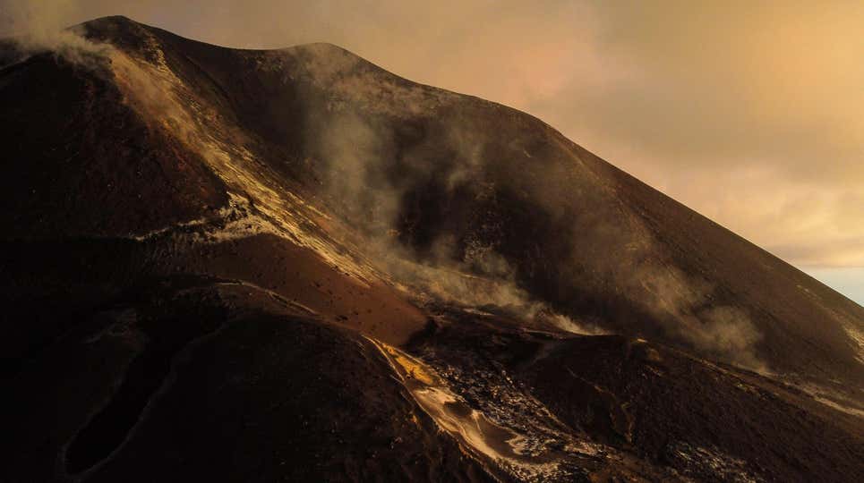 Vista aérea del Cumbre Vieja desde Tacande, el pasado 16 de diciembre.