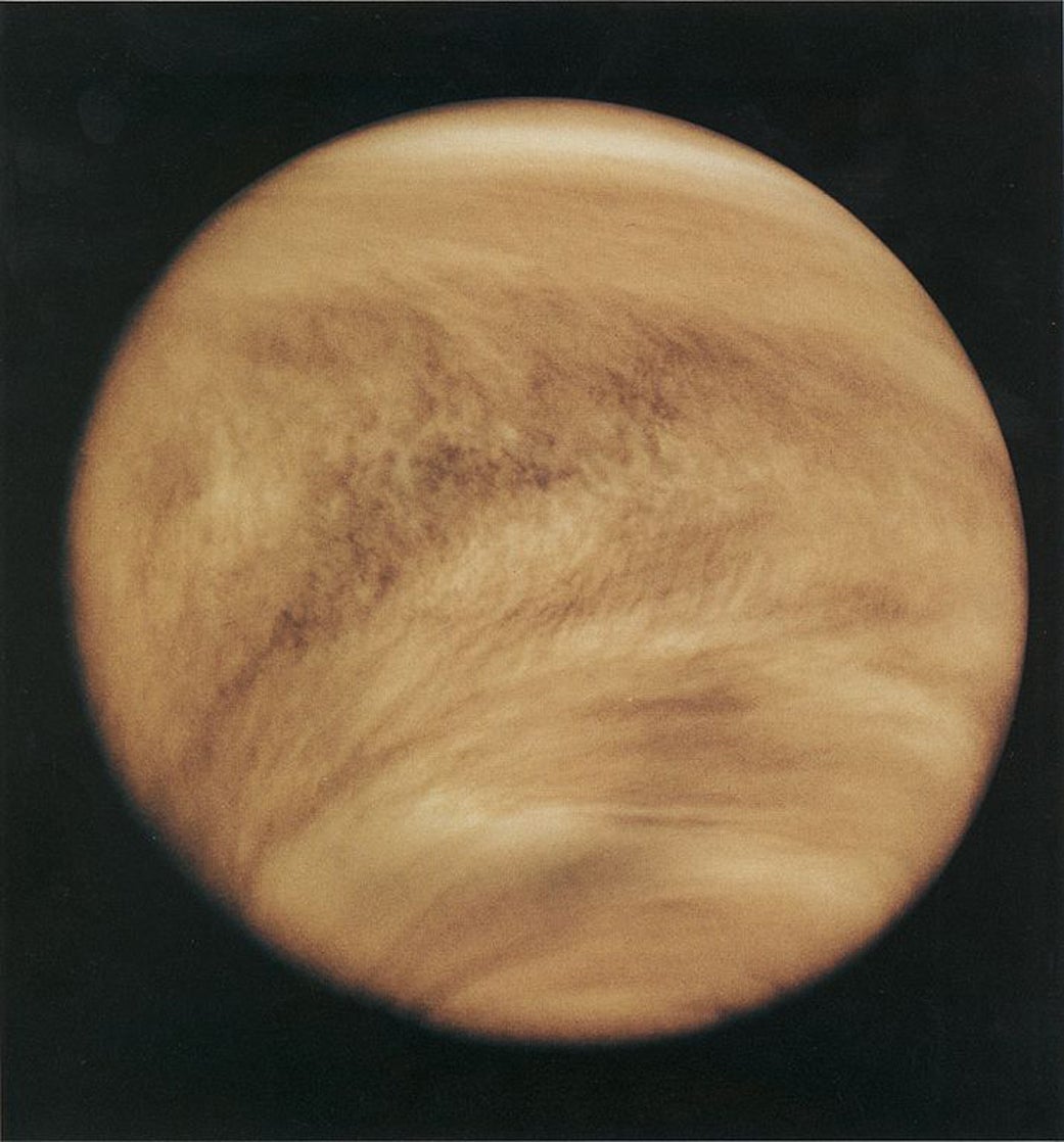La capa de nubes de Venus, vista en ultravioleta en 1979.