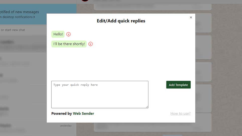 Screenshot: Web Sender.