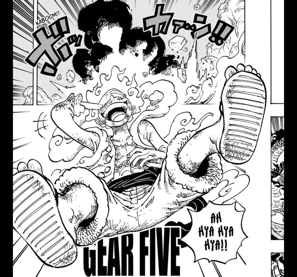 Luffy, en el nuevo modo Joyboy o nivel 5 de poder (Capítulo 1044).