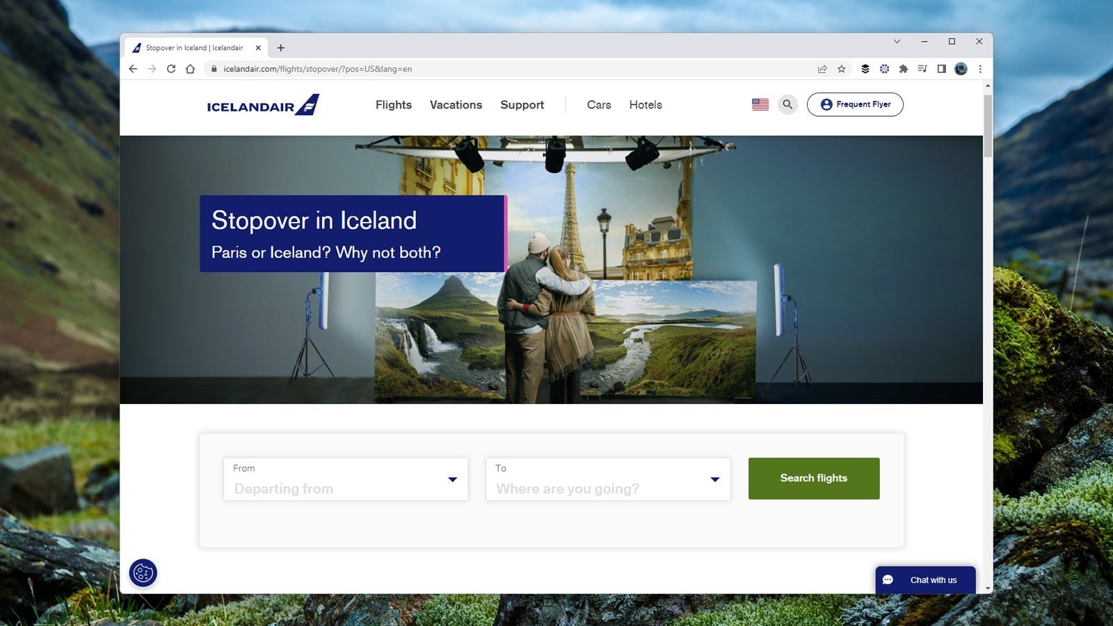 Screenshot: Icelandair