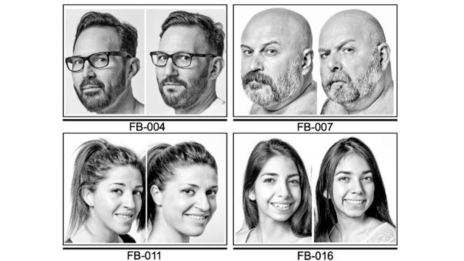 Algunas de las parejas de ‘dobles’ que participaron en el estudio.