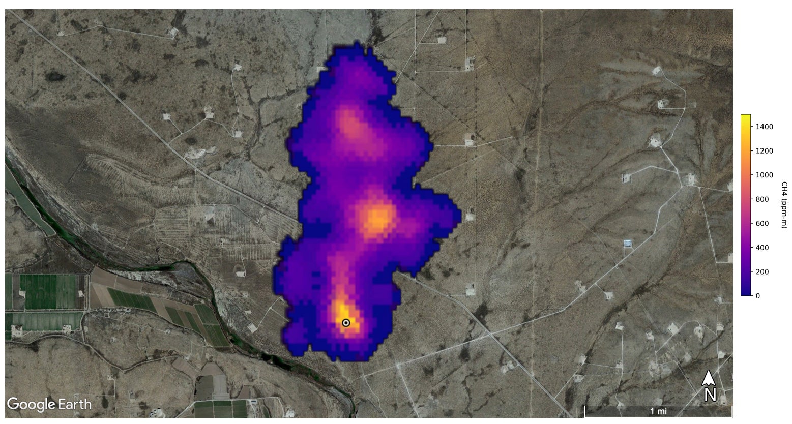 Las emisiones en Carlsbad, Nuevo México.