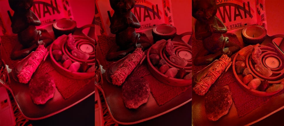 De izquierda a derecha: OnePlus 10 Pro, Pixel 6 Pro y Galaxy S22 Ultra.