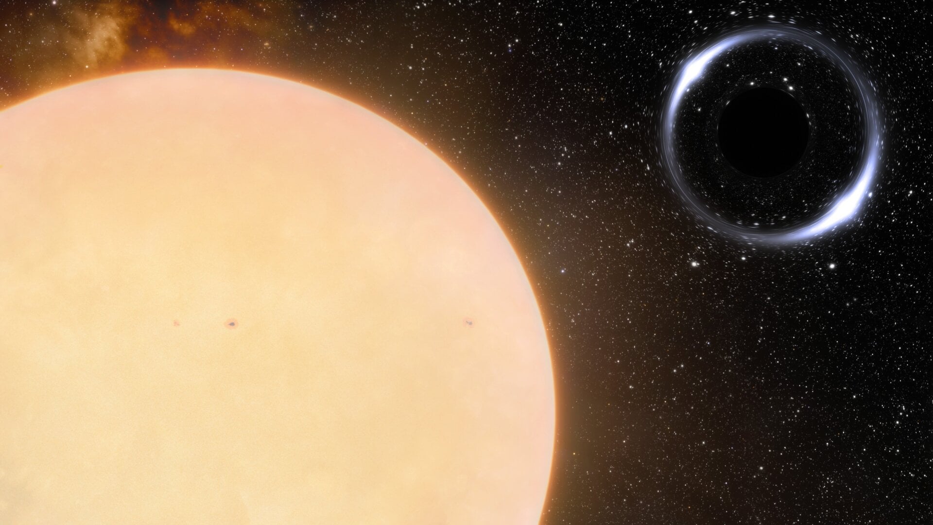 Impresión artística del sistema Gaia BH1.
