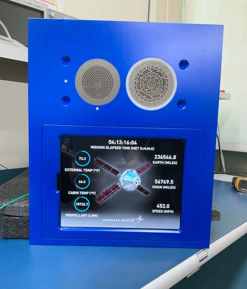 El sistema Callisto antes de su instalación en la nave Orion.