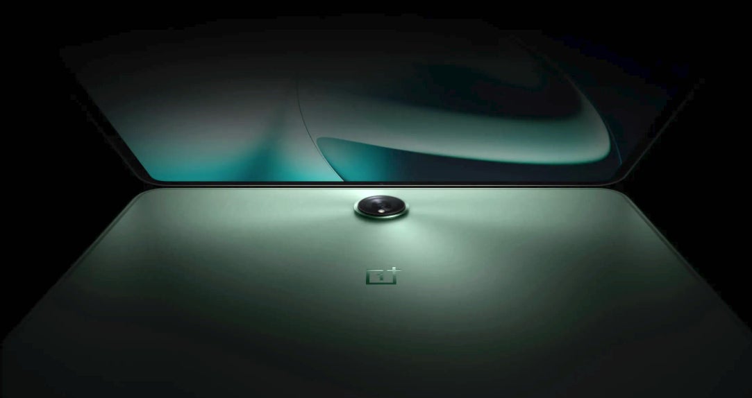 Imagen de un adelanto de la tablet publicada por OnePlus, con el brillo y el contraste ajustado para ver mejor el aspecto de la tablet.