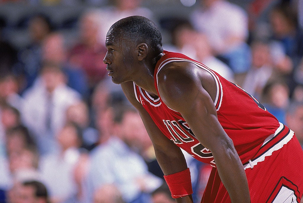 Michael Jordan durante las finales de la NBA de 1998