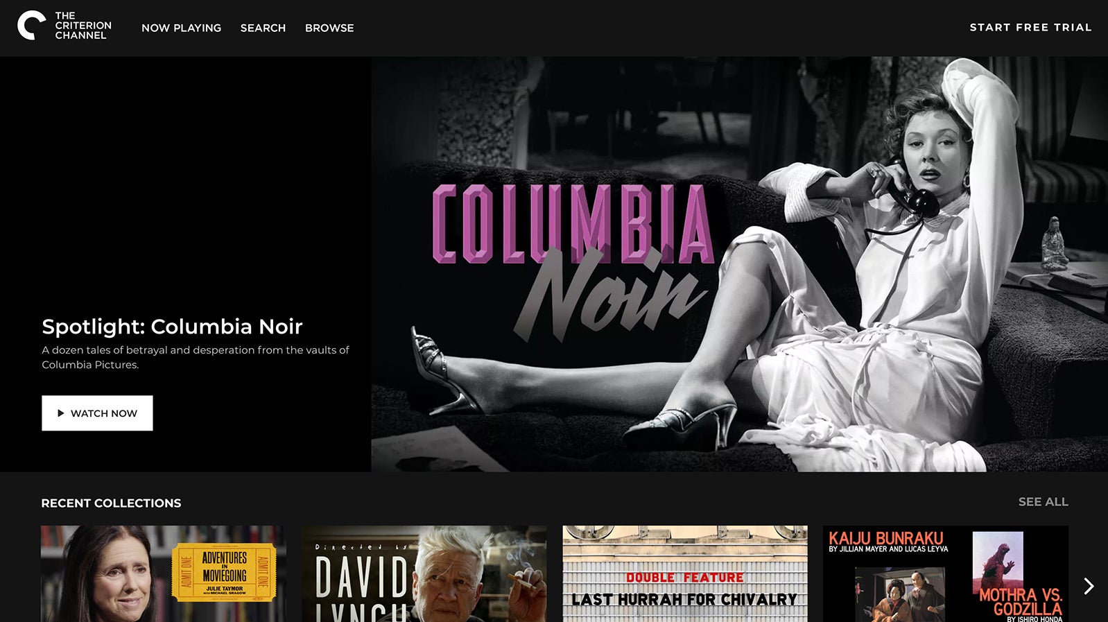 Screenshot: Criterion Collection