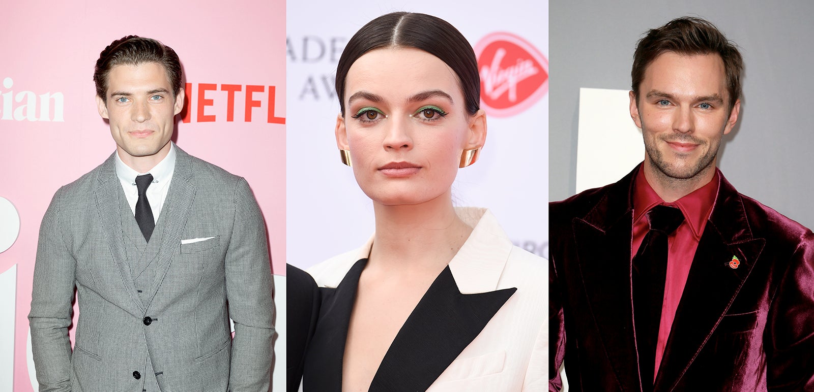 De izquierda a derecha: David Corenswet, Emma Mackey y Nicholas Hoult.