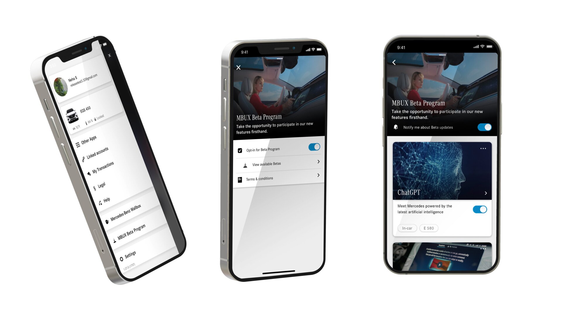La app Mercedes Me a través de la que se activa el acceso anticipado a ChatGPT