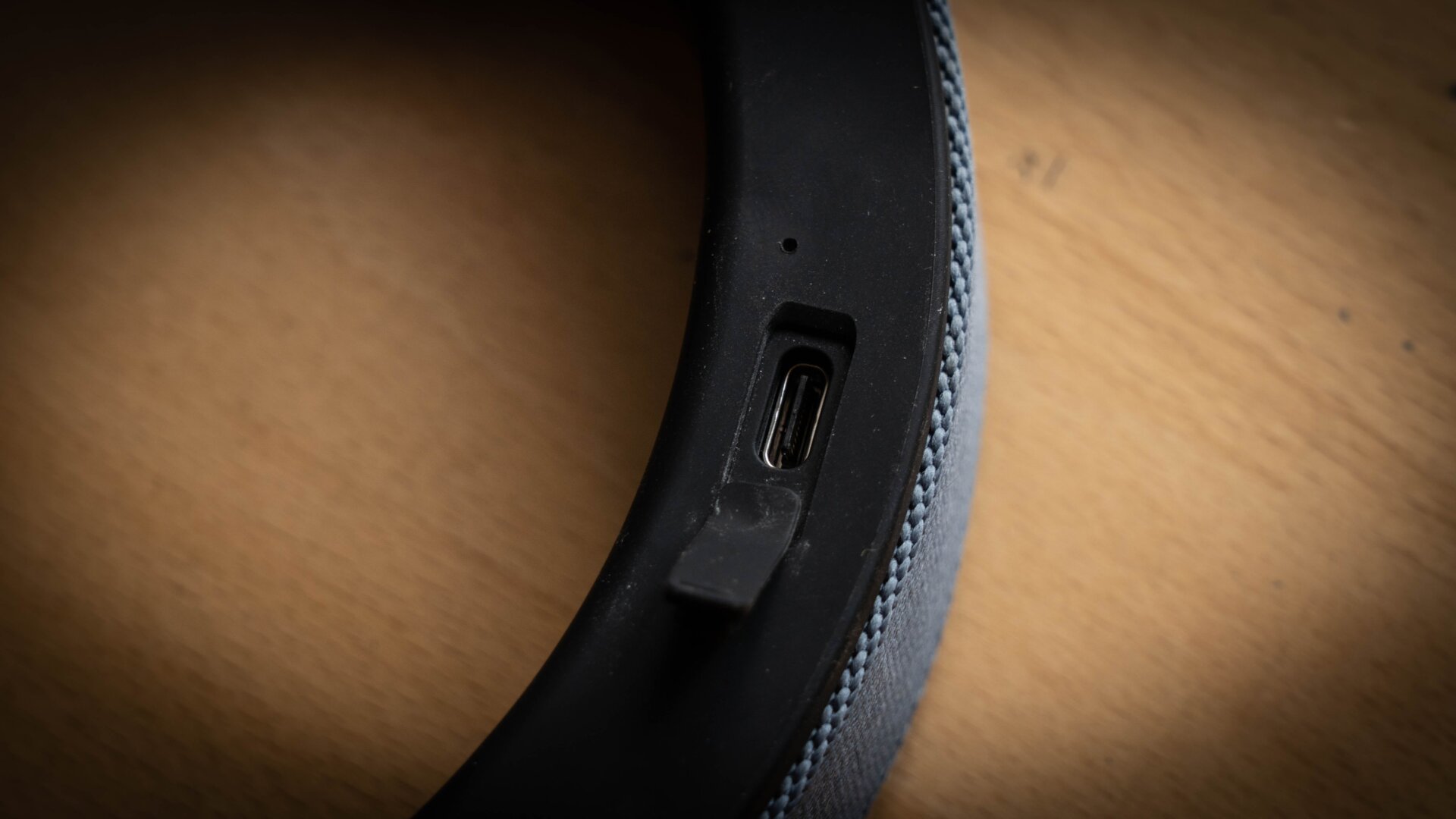 El puerto USB-C mediante el que se carga el collar.