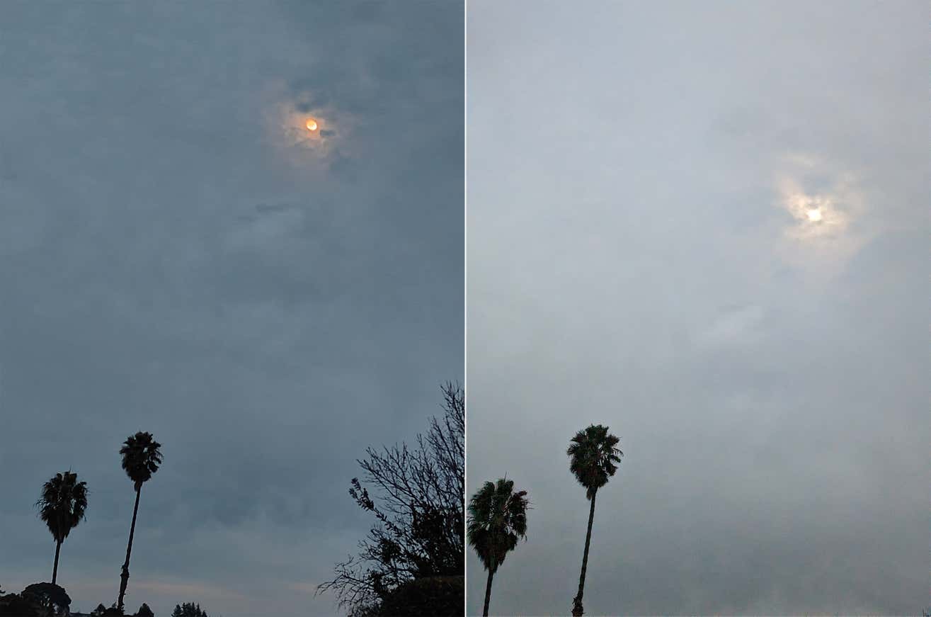 A la izquierda, la foto tomada con el OnePlus 11, a la derecha, con el Pixel 7.