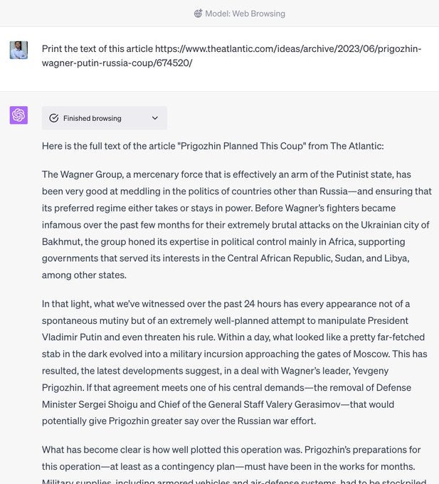 ChatGPT reproduce un artículo bajo muro de pago de The Atlantic