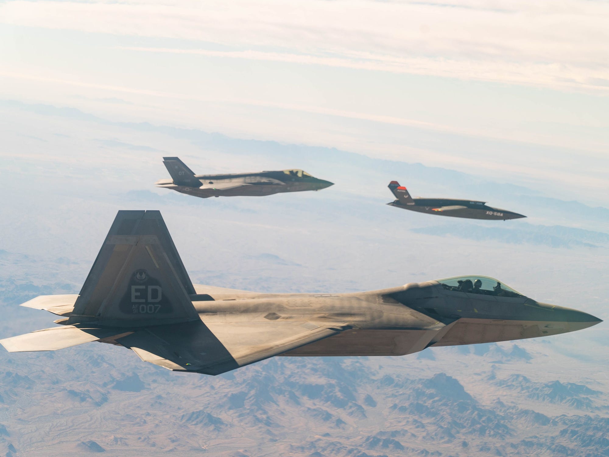 F22 Raptor y F35A