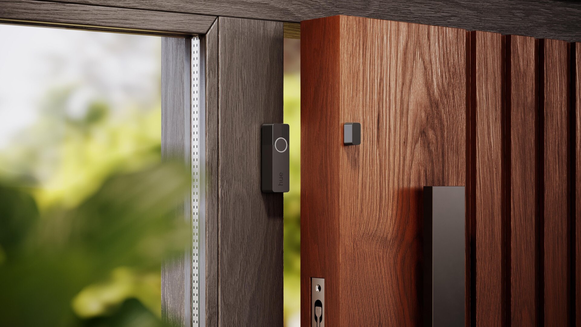 El sensor de contacto seguro debe funcionar con cualquier tipo de puerta o ventana, ya que el sensor principal puede detectar la tira magnética en la parte superior  y lados.