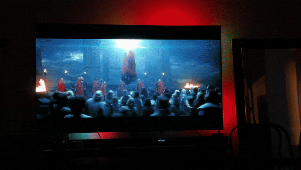 La Nanoleaf 4D en acción. 