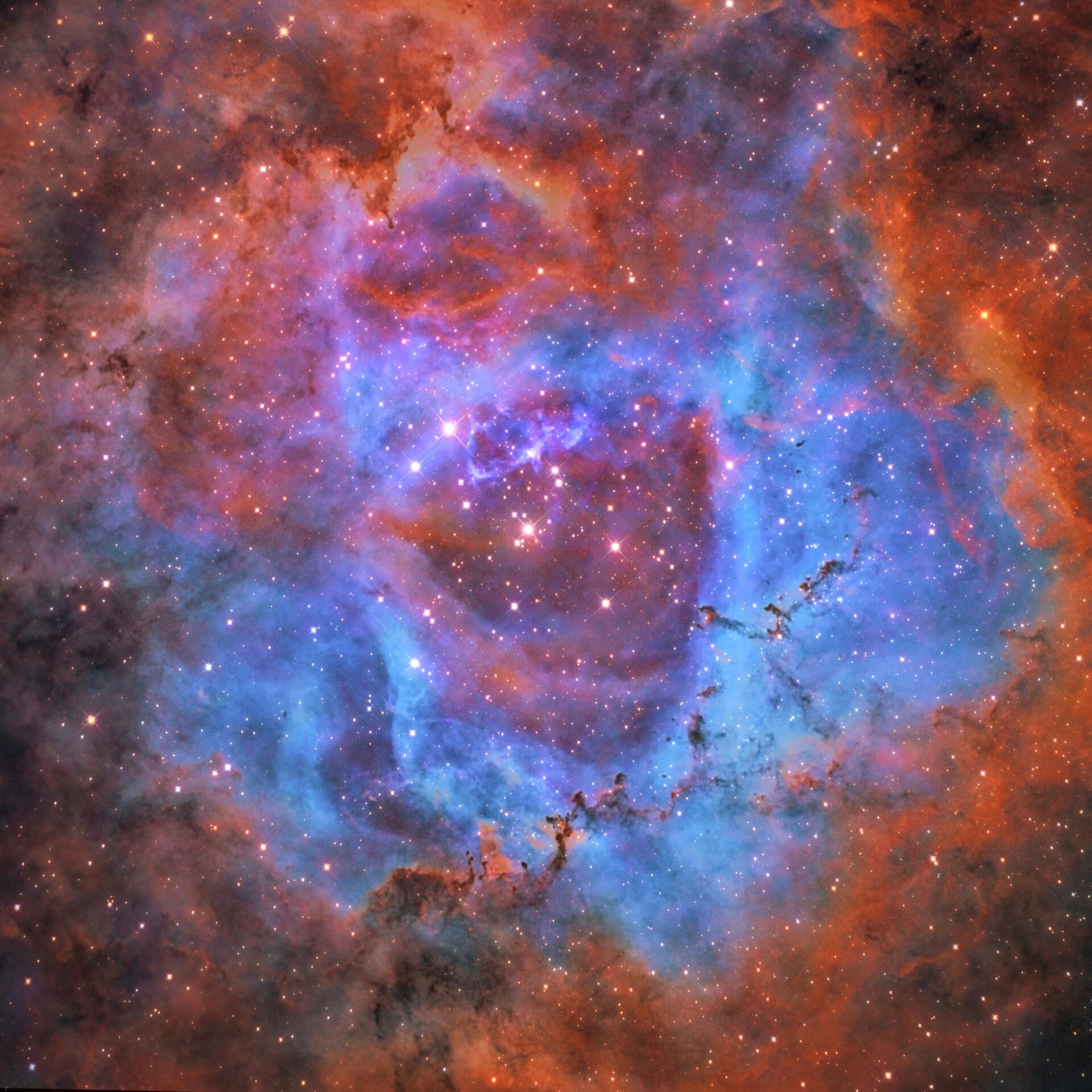 La Nebulosa Roseta, vista a través de un telescopio en China.