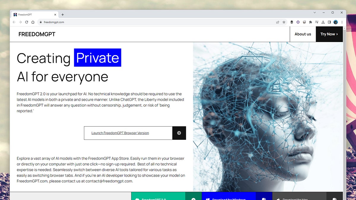 FreedomGPT quiere ofrecer algo diferente.