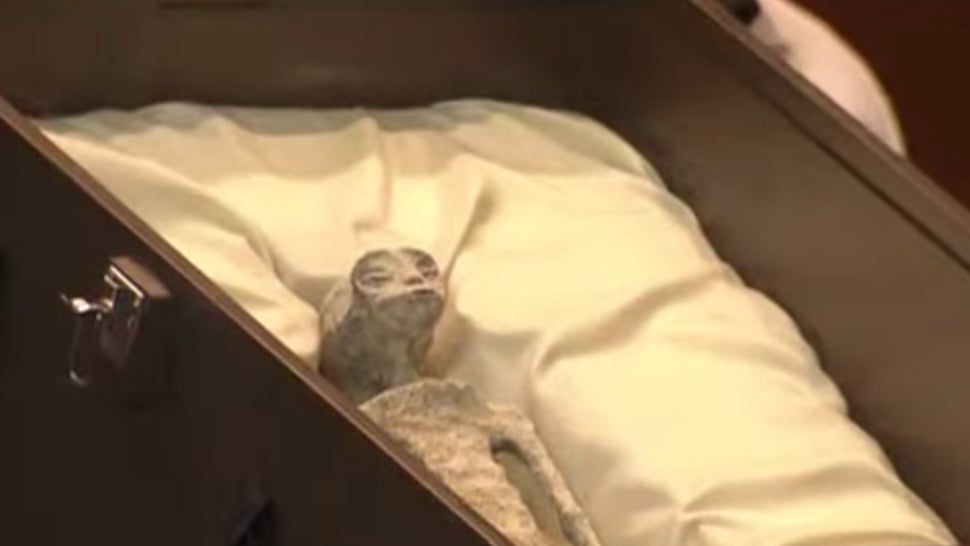 Uno de los presuntos extraterrestres mostrados a los legisladores de México.