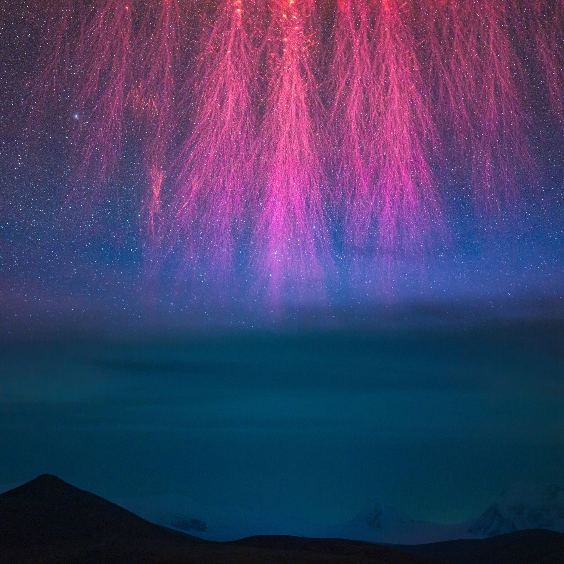 Sprites sobre el Himalaya.