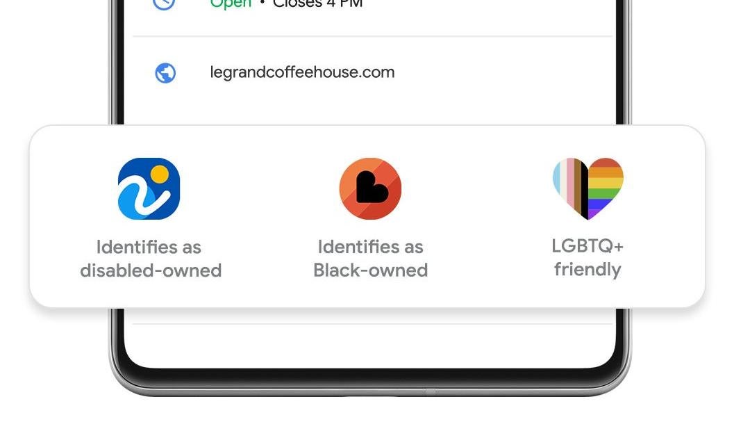 El nuevo icono de empresas propiedad de discapacitados de Google.