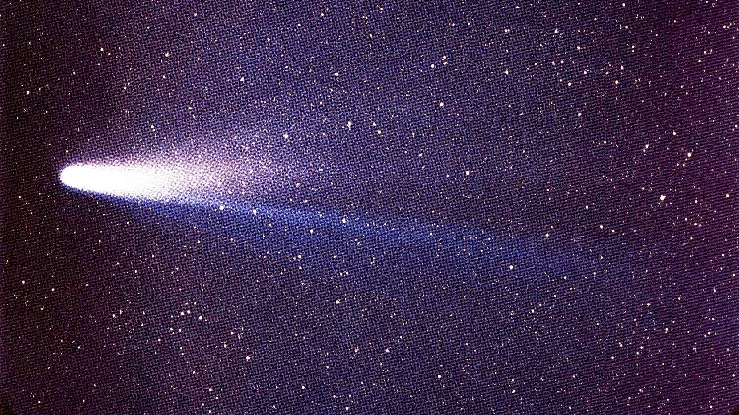 El cometa Halley, observado el 8 de marzo de 1986.
