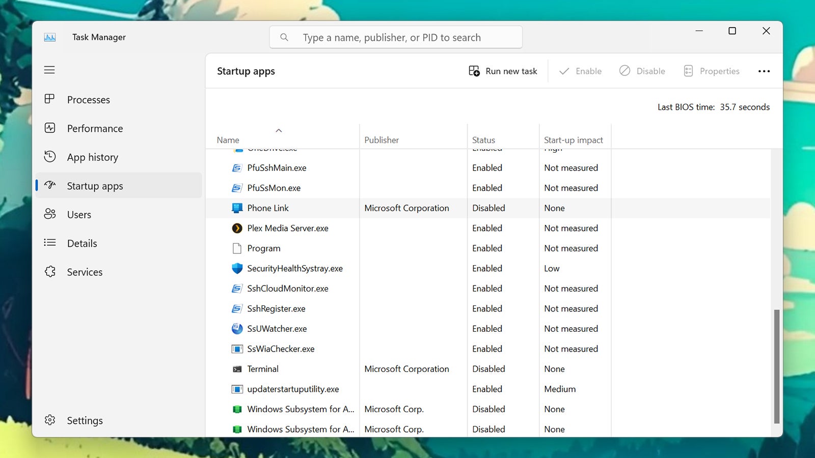 Esté atento a lo que se está iniciando con su sistema operativo.
