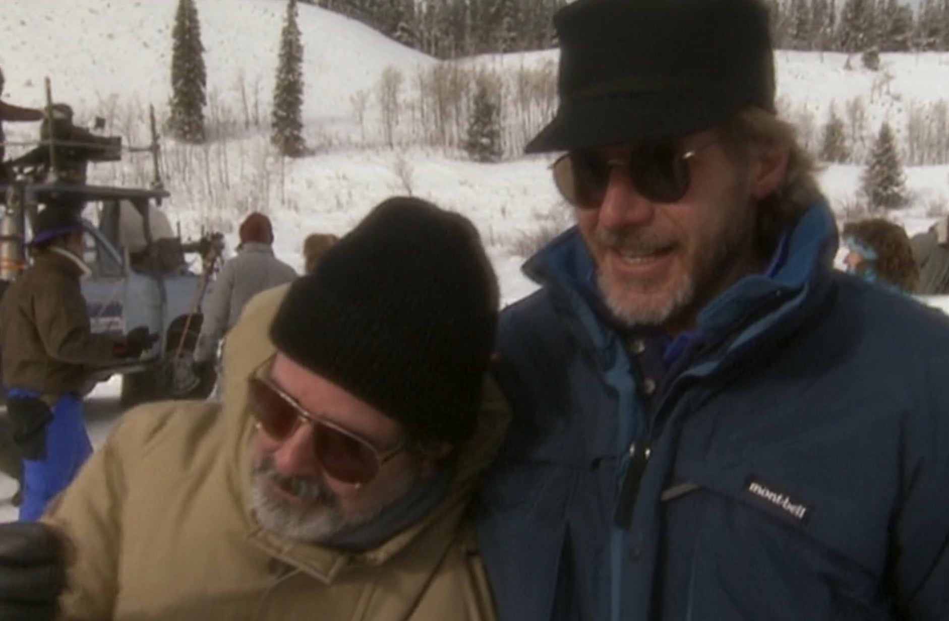 Ford y Lucas  filmando El joven Indiana Jones.