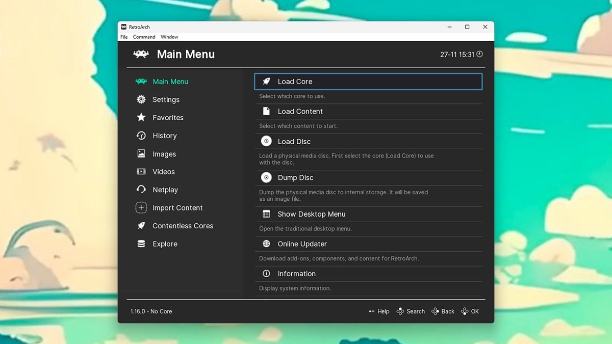 Configurando emuladores en RetroArch.