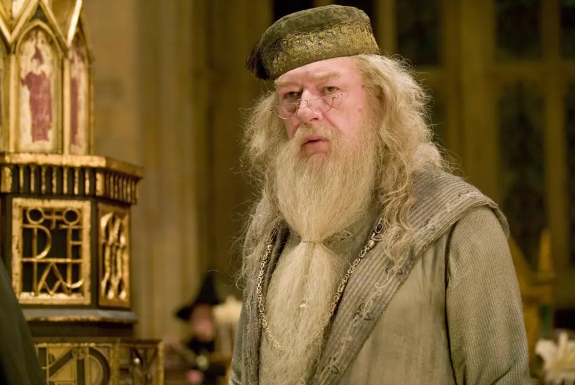 Michael Gambon como el profesor Dumbledore