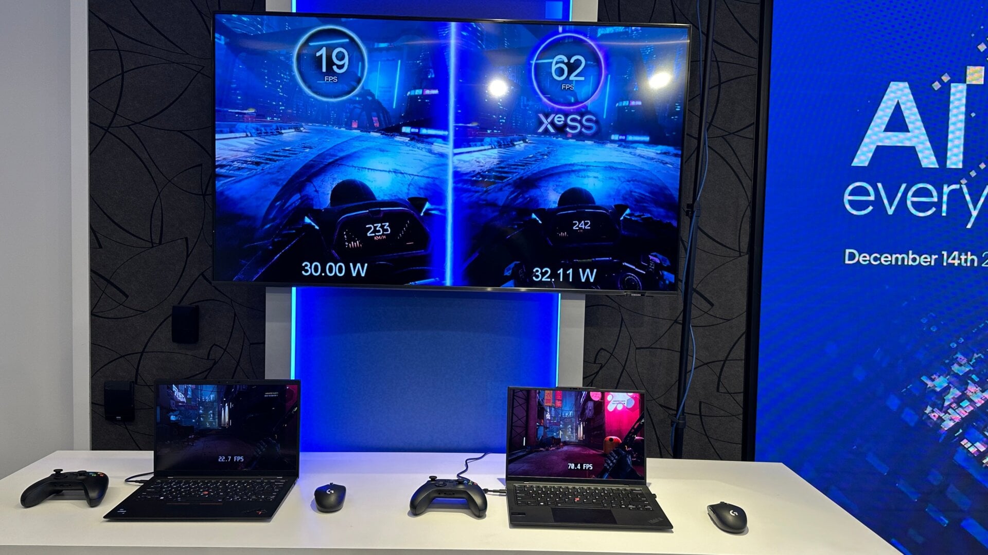 Intel prometió un rendimiento tres veces mejor en los nuevos chips Intel Core Ultra que ejecutan XeSS en comparación con las últimas CPU Meteor Lake.