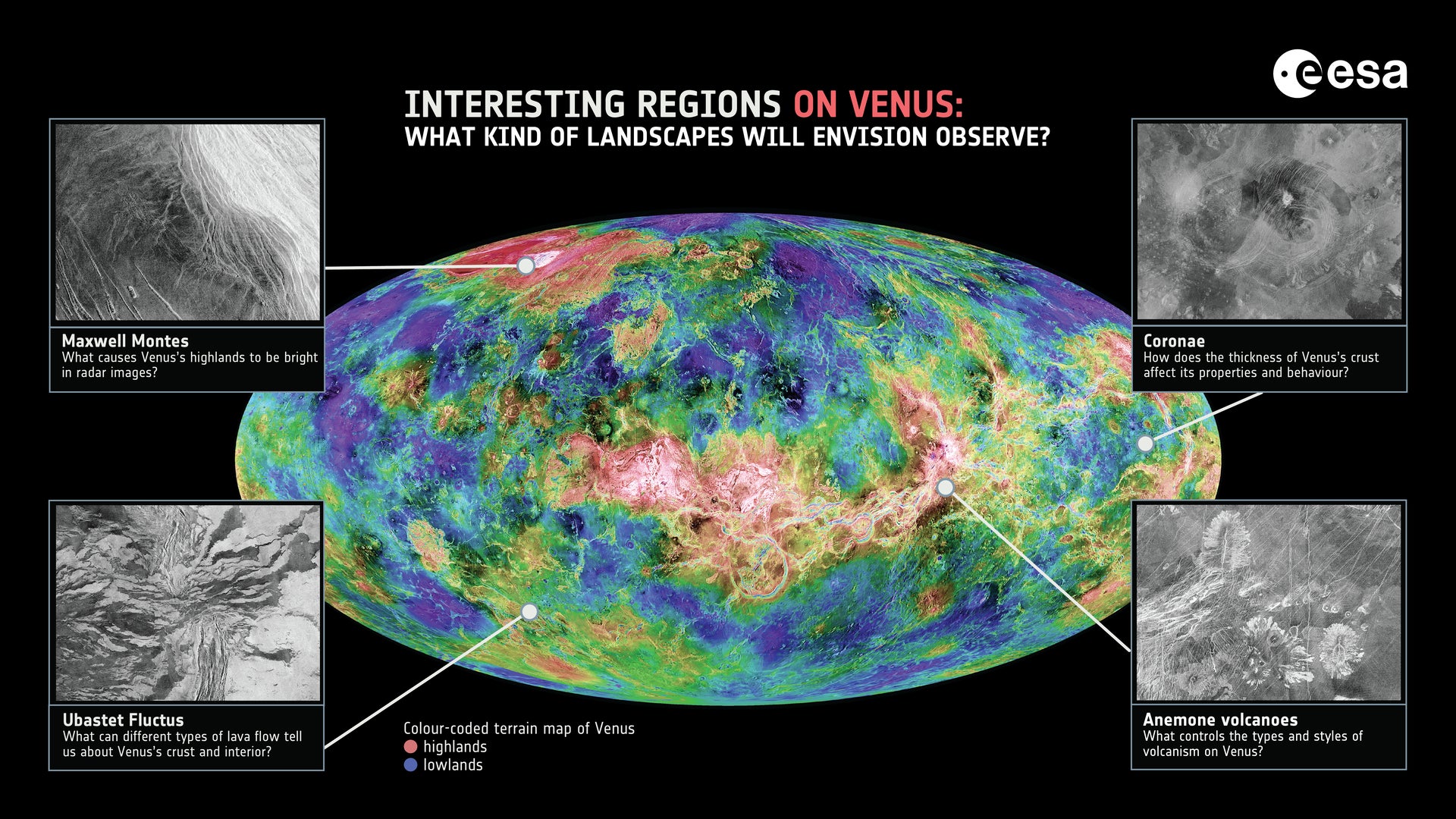 Los terrenos descubiertos por la misión Magallanes serán investigados más a fondo por EnVision.