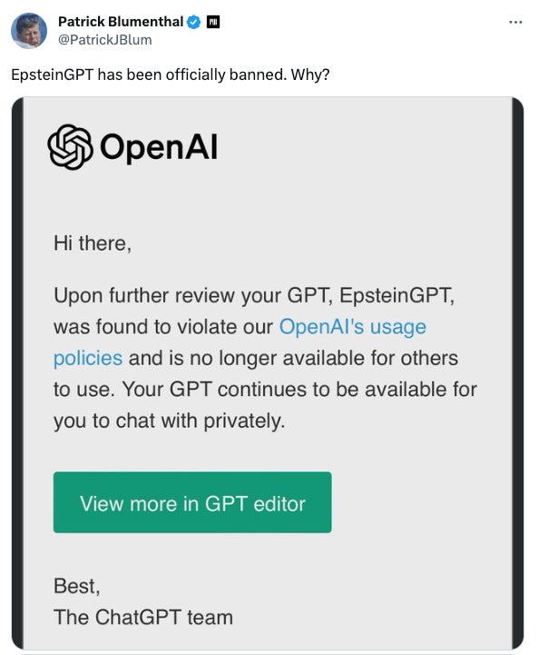 Screenshot: OpenAI, ChatGPT