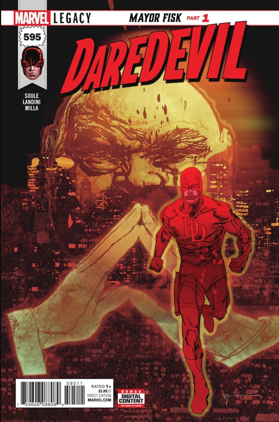Daredevil #595, portada de Bill Sienkiewicz.